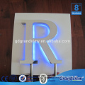 Led reverse-lit company signage metal backlit channel letter